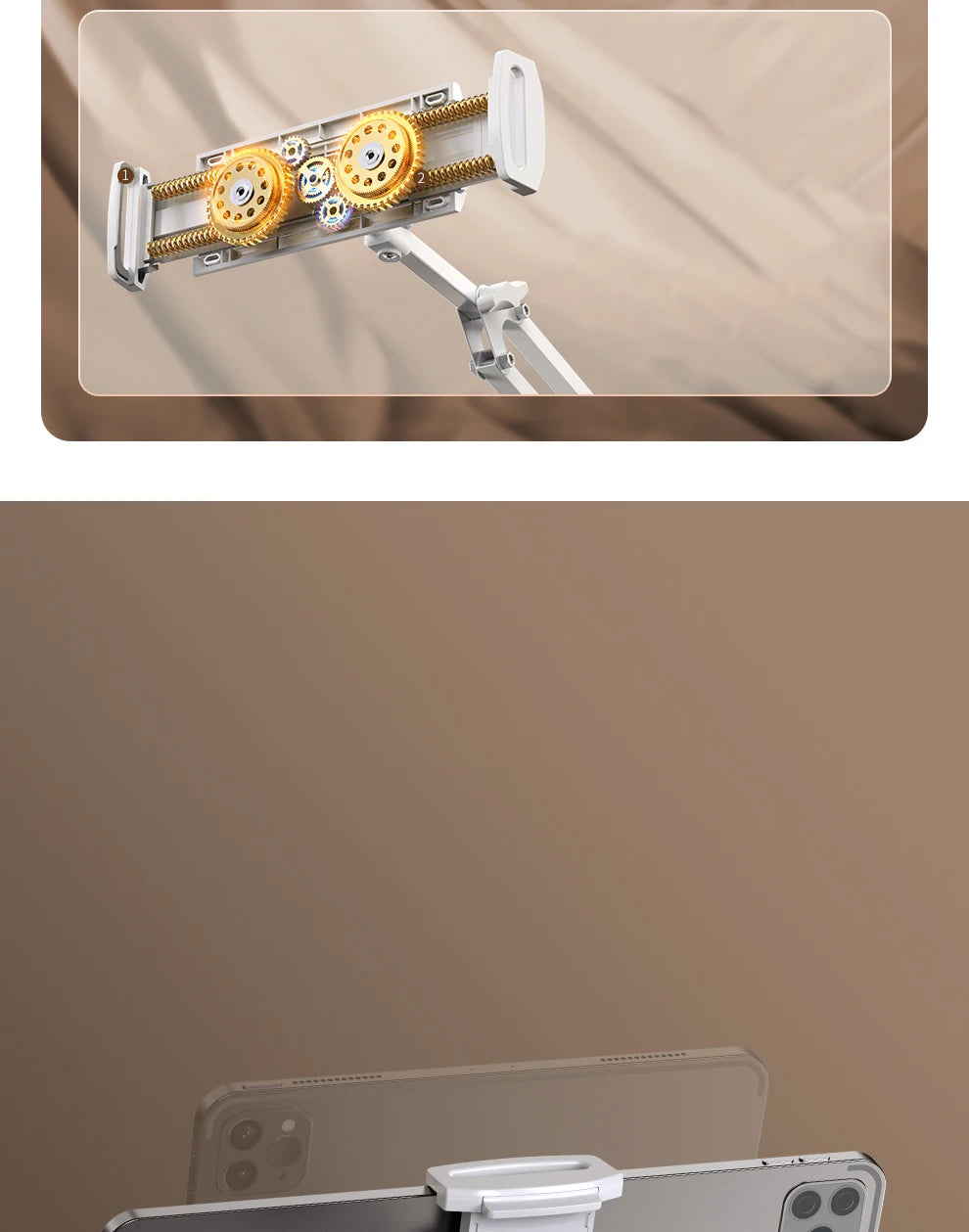 Overhead Shot Stand, Tablet Holder Desktop Live Broadcast Video Gourmet Jewelry Handmade Live Broadcast Stand Mobile Phone Stand