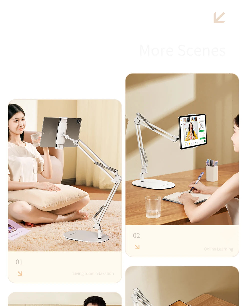 Overhead Shot Stand, Tablet Holder Desktop Live Broadcast Video Gourmet Jewelry Handmade Live Broadcast Stand Mobile Phone Stand