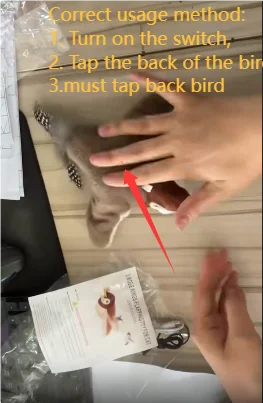 Hot Simulated Bird Cat Toy Interactive Toys Dog Rechargeable Chirping Flapping Bird(no Flying) Touch Activated Plush Toy Pet